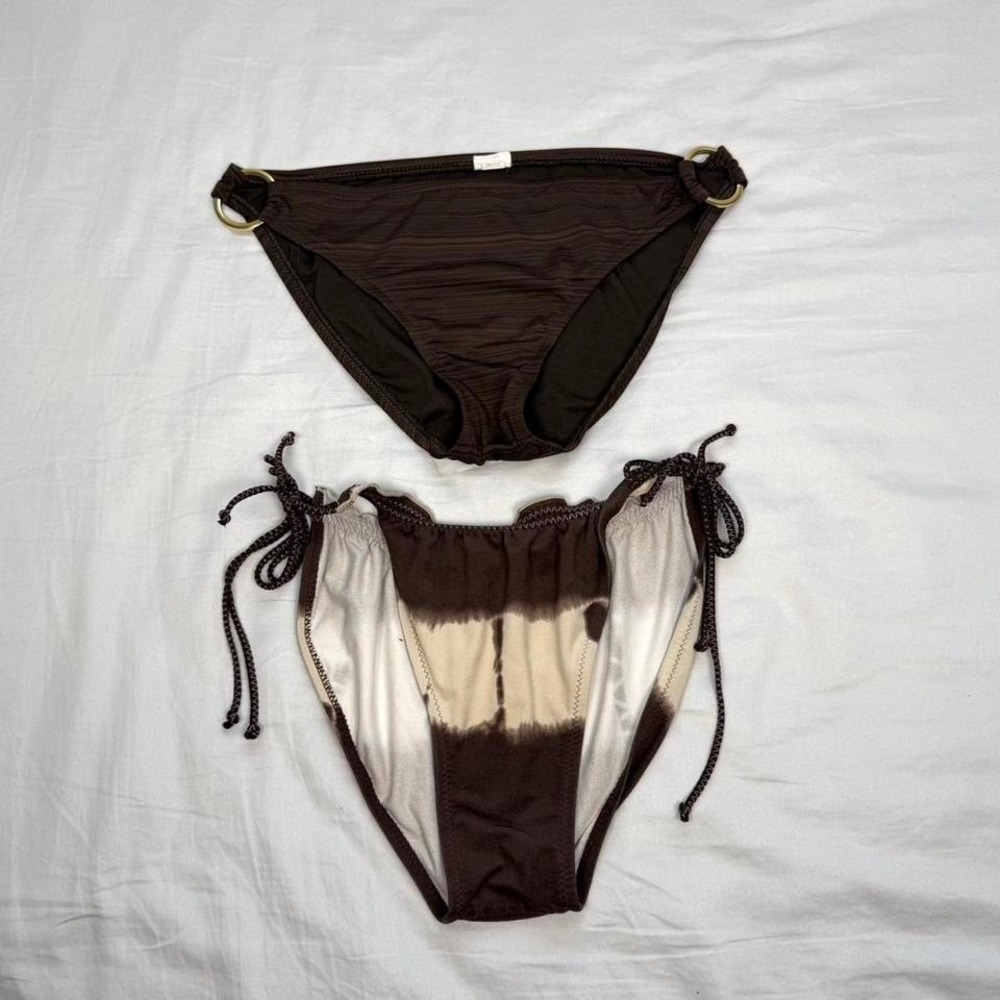 Vintage y2k set of TWO brown bikini bottoms!